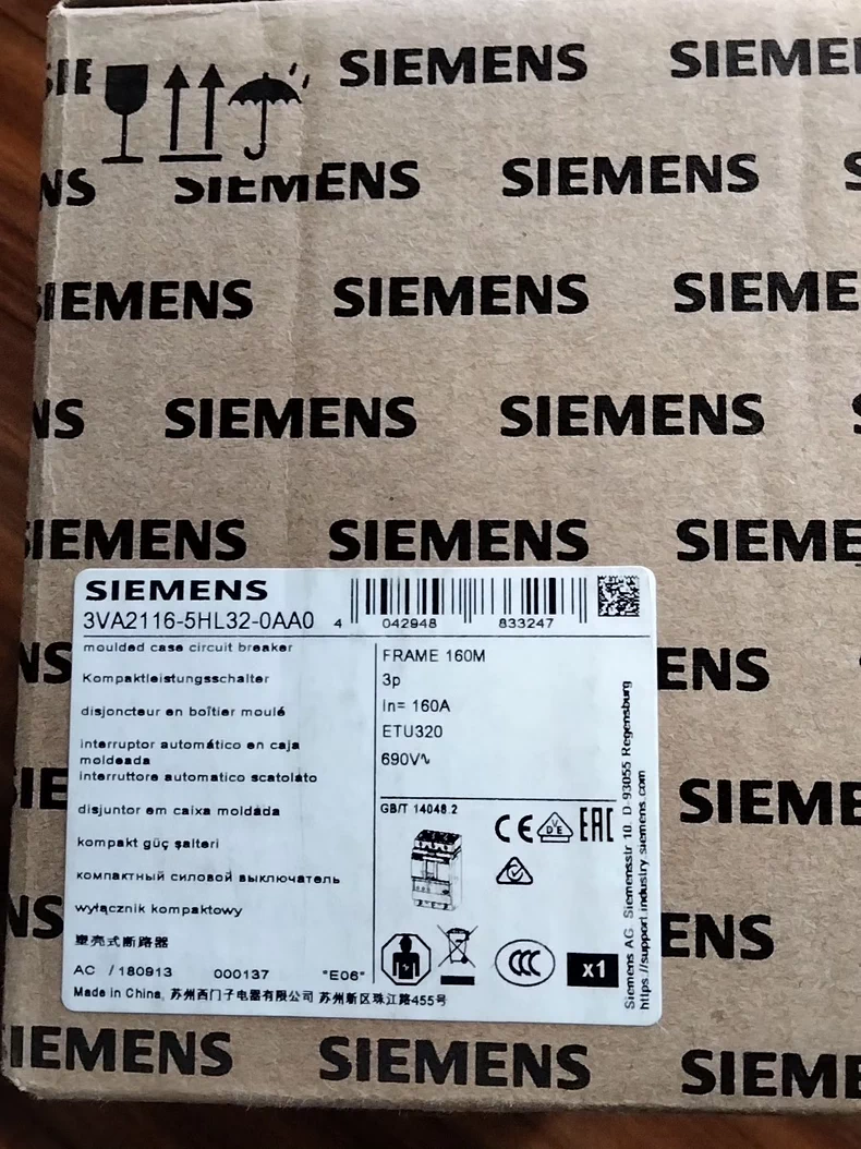 SIEMENS 3VA2116-5HL32-0AA0 Circuit Breaker 1 3VA2116 5HL32 0AA0 1767161170304