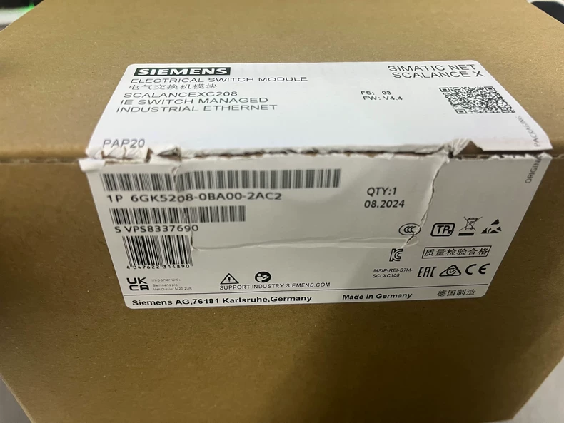 SIEMENS 6GK5208-0BA00-2AC2 SIMATIC NET Industrial Ethernet Switch 1 6GK5208 0BA00 2AC2 1766979484115