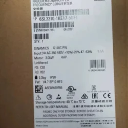 SIEMENS frequency converter 6SL3210-1KE17-5UF1