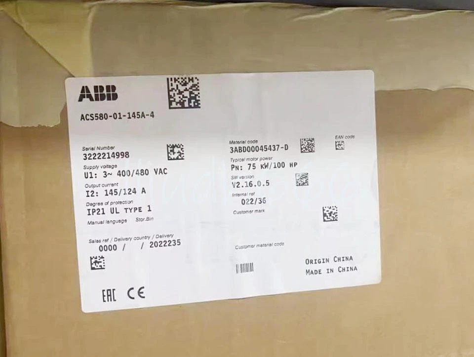 ABB ACS580-01-145A-4 Inverter 1 ACS580 01 145A 4 1767661343515