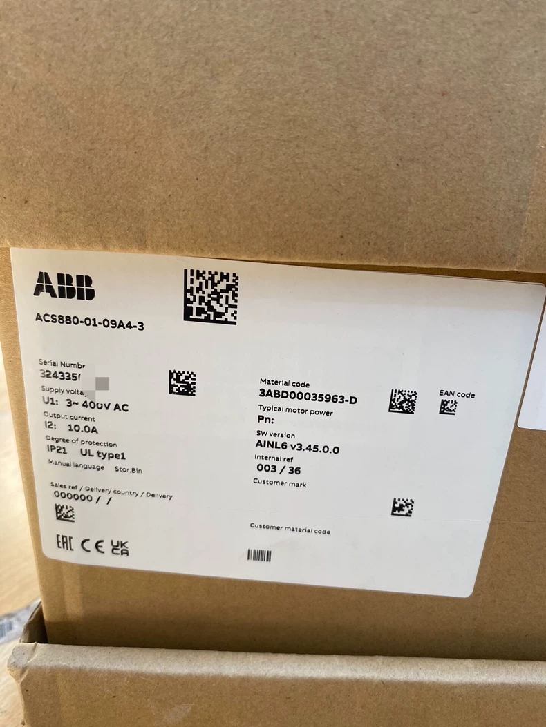 ABB Frequency Converter ACS880-01-09A4-3 1 ACS880 01 09A4 3 1767662285960