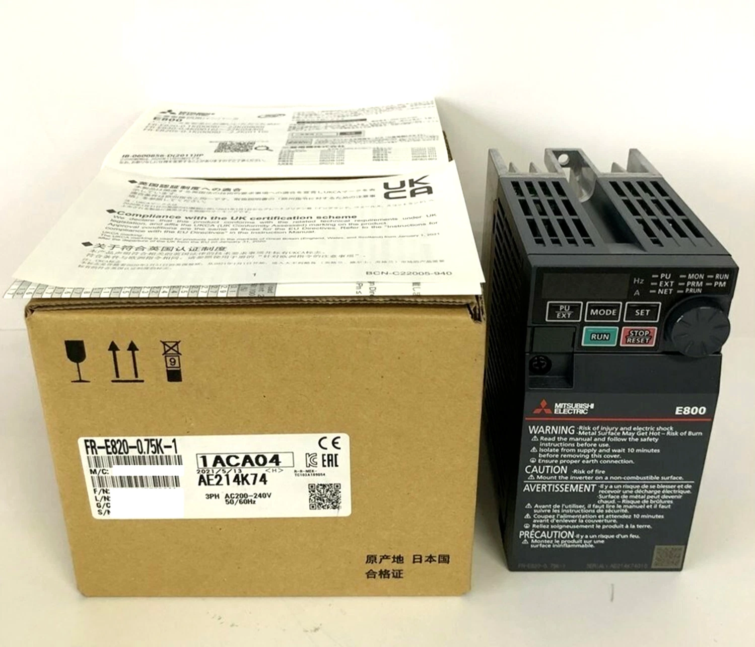 Mitsubishi FR-E820-0.75K-1 Inverter 1 FR E820 0 75K 1 1767060108563