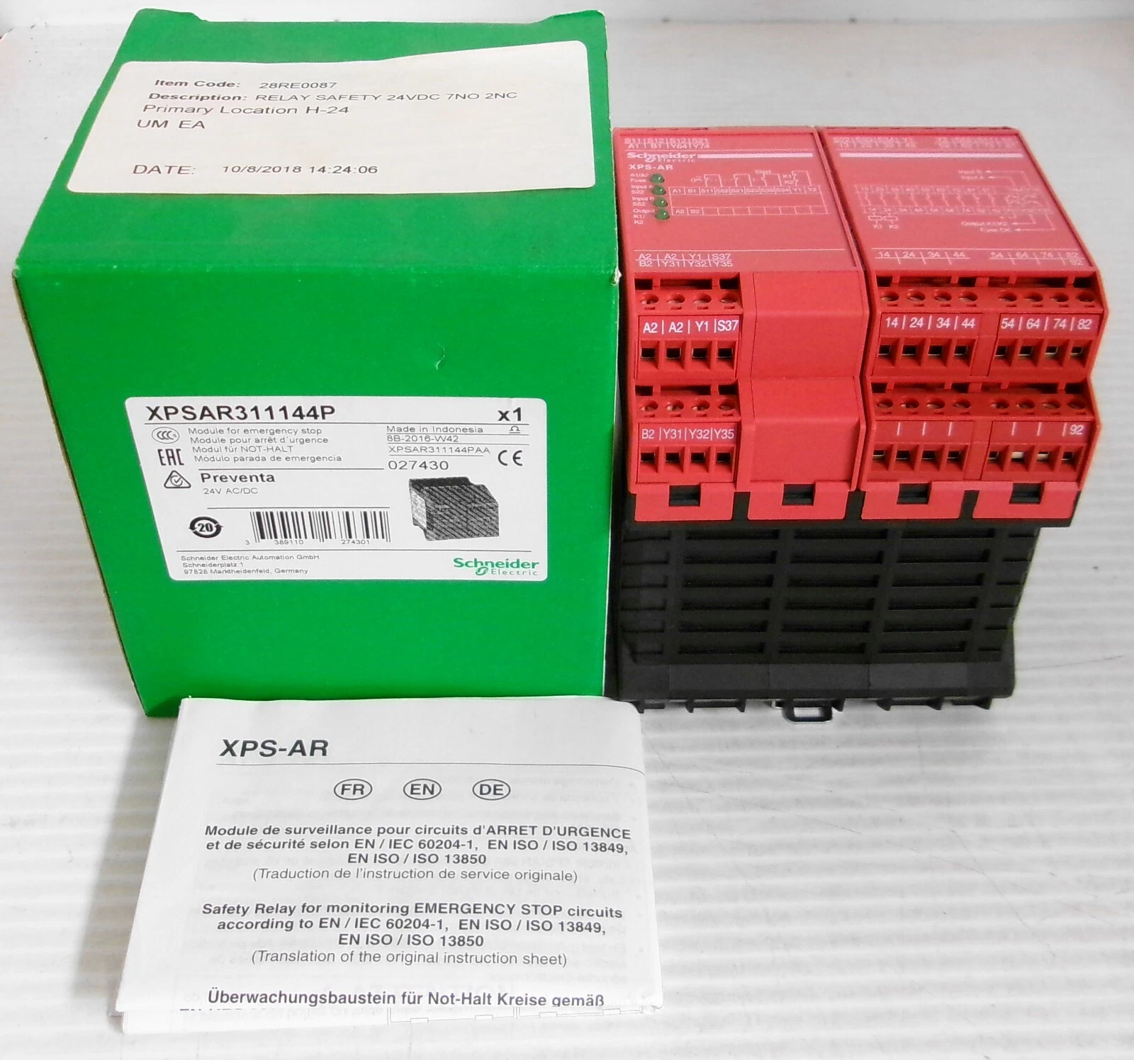Schneider Electric XPSAR311144P Module for Emergency Stop 1 XPSAR311144P 1767082965874