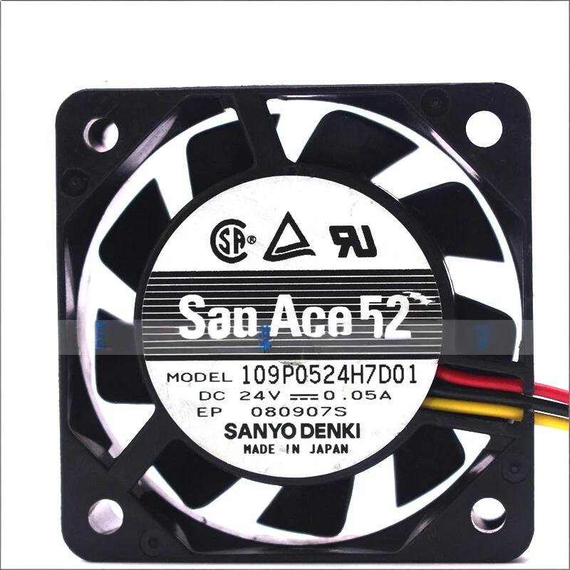 SANYO 109P0524H7D01 DC 24V 0.05A 50x50x15mm 3-Wire Axial Cooling Fan - San Ace 1 109P0524H7D01 1768801054731