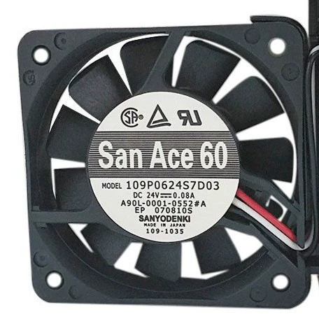 SANYO 109P0624S7D03 Fanuc Cooling Fan DC 24V 0.08A 60x60x15mm Replacement Fan for CNC Machines 1 109P0624S7D03 1768351890538