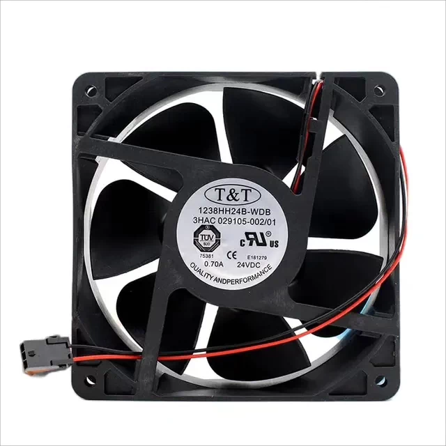 T&T 1238HH24B-WDB Axial Fan 24V 0.7A For ABB Robot Cooling Fan 3HAC029105-002/01 1 1238HH24B WDB 1767922266966