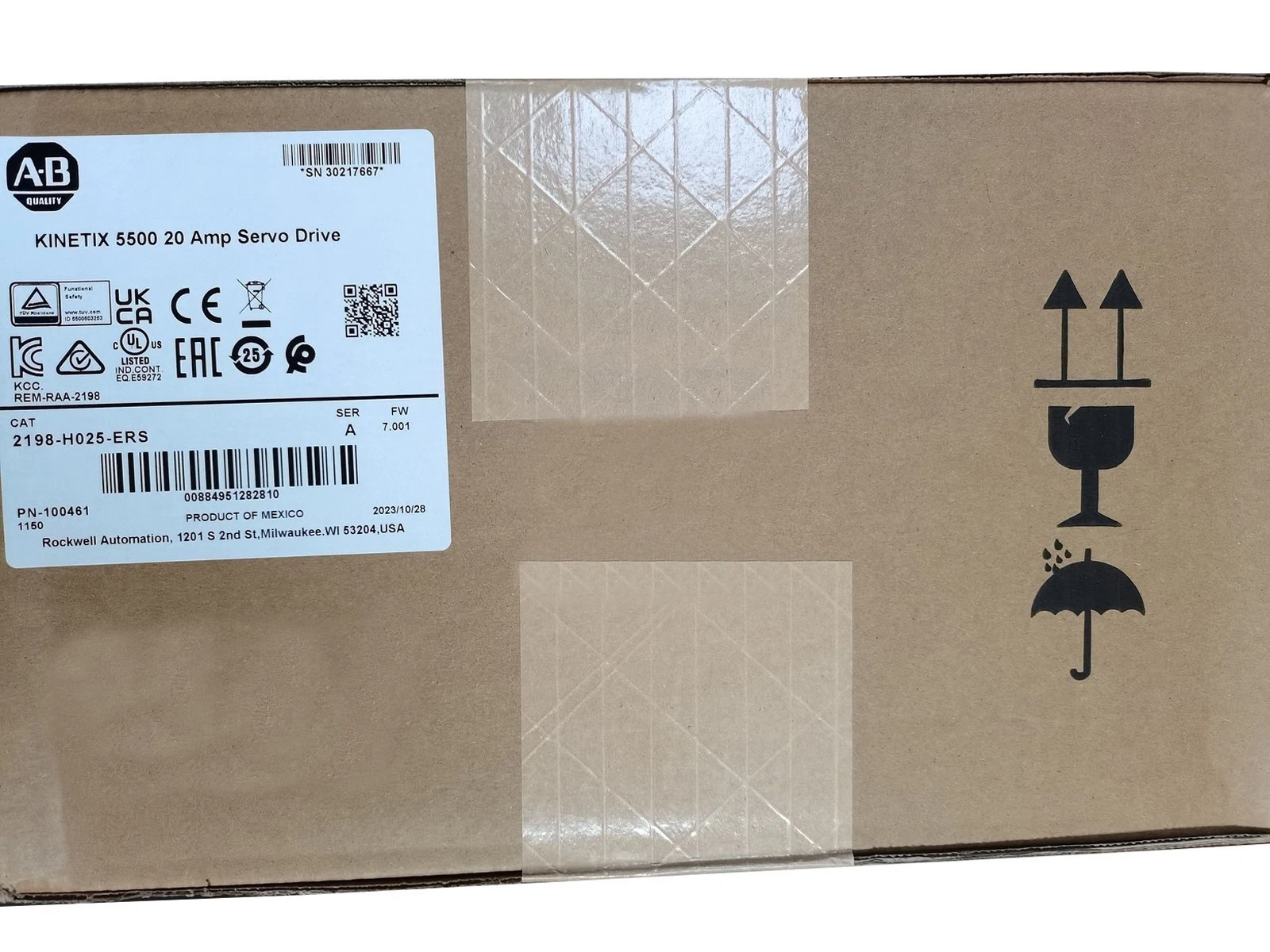 Allen-Bradley 2198-H025-ERS A Servo Drive 1 2198 H025 ERS 1768180601235