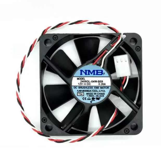 For NMB 2406GL-04W-B59 DC 12V 0.26A 60*60*15mm 3wire CPU Cooling fan 1 2406GL 04W B59 1768785553349