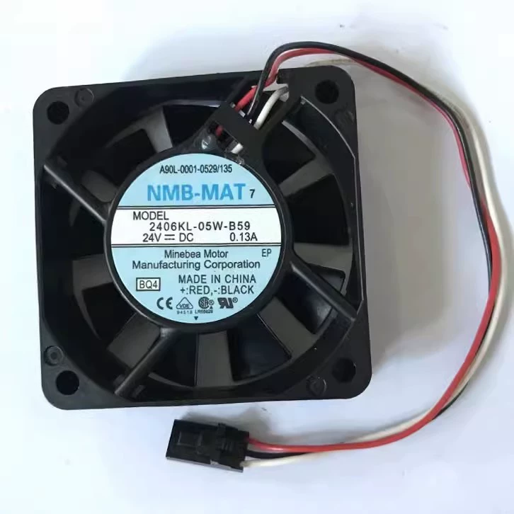 NMB Fan 2406KL-05W-B59 Axial Fan DC 24V 0.13A 60*60*15mm 3-wires CNC/ Fanuc Fan 1 2406KL 05W B59 1768785459954