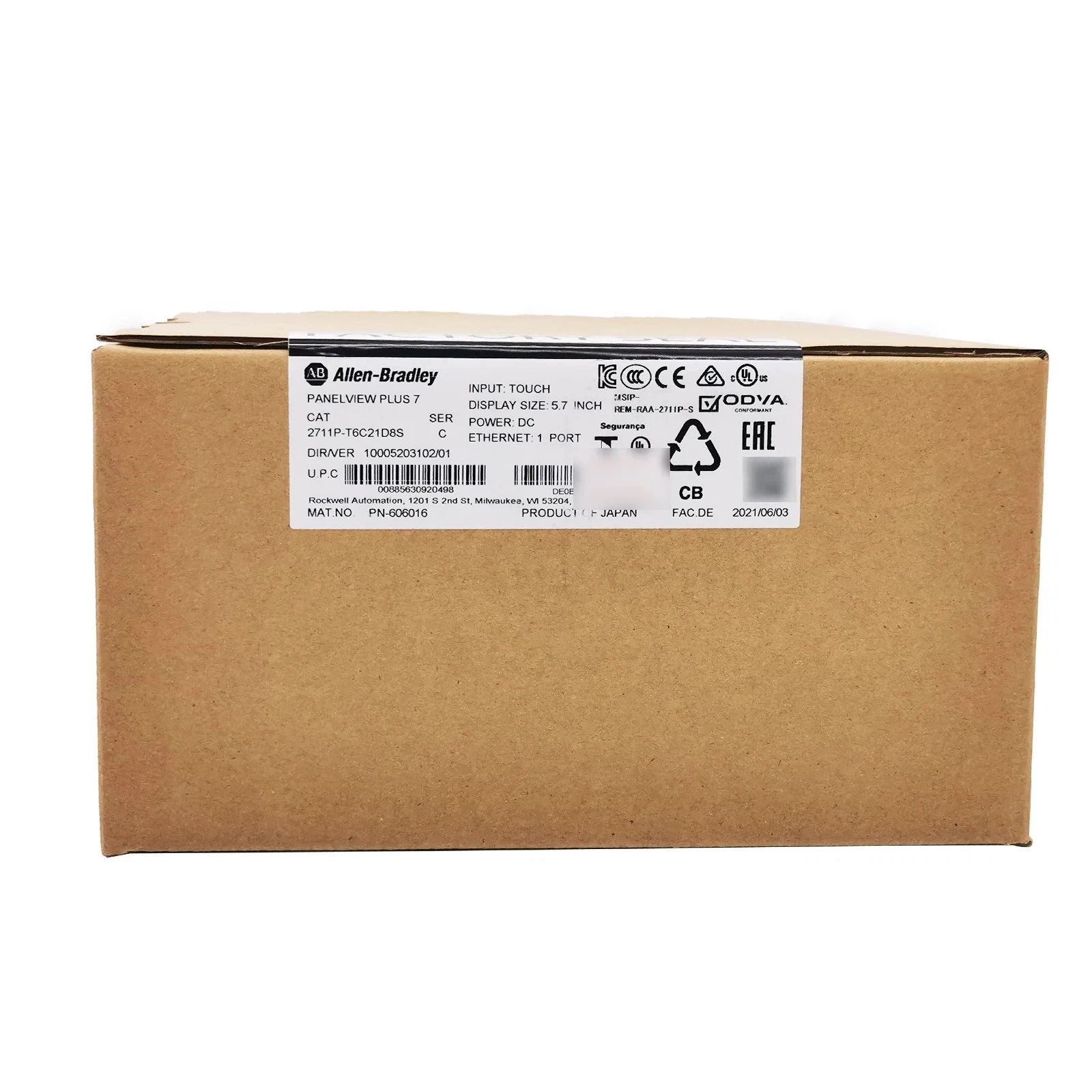 Allen-Bradley 2711P-T6C21D8S PanelView Plus 7 Standard Terminal 1 2711P T6C21D8S 1768790699270