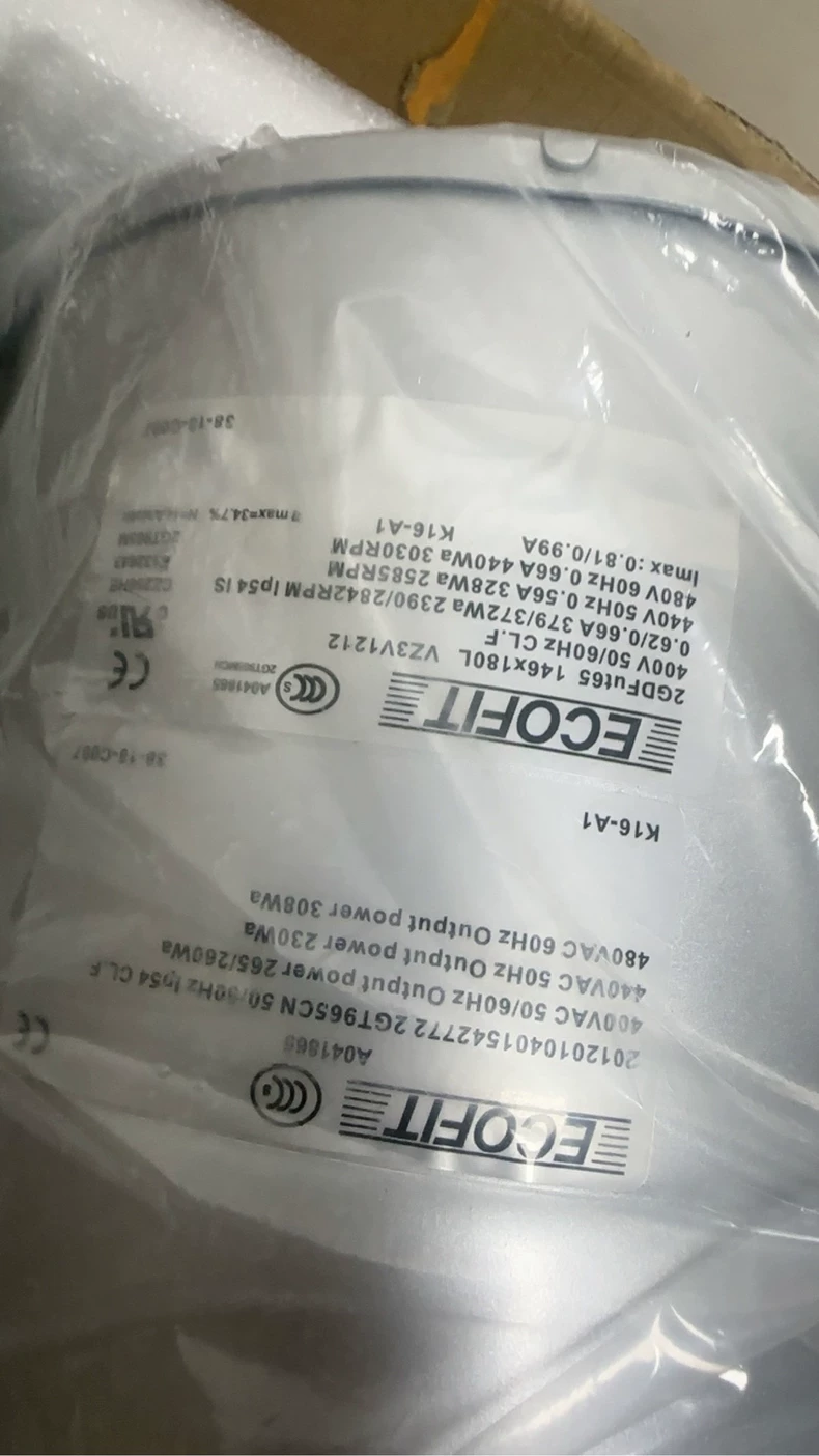 Original Ecofit 2GDFUT65 Fan 400V 350W Schneider Inverter Fan ATV71/61 VZ3V1212 1 2GDFUT65 1767515446847
