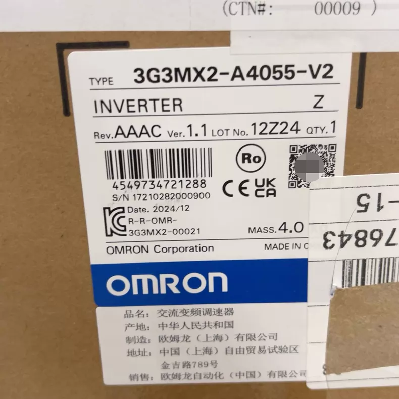 OMRON 3G3MX2-A4055-V2 Inverter 1 3G3MX2 A4055 V2 1772433390656