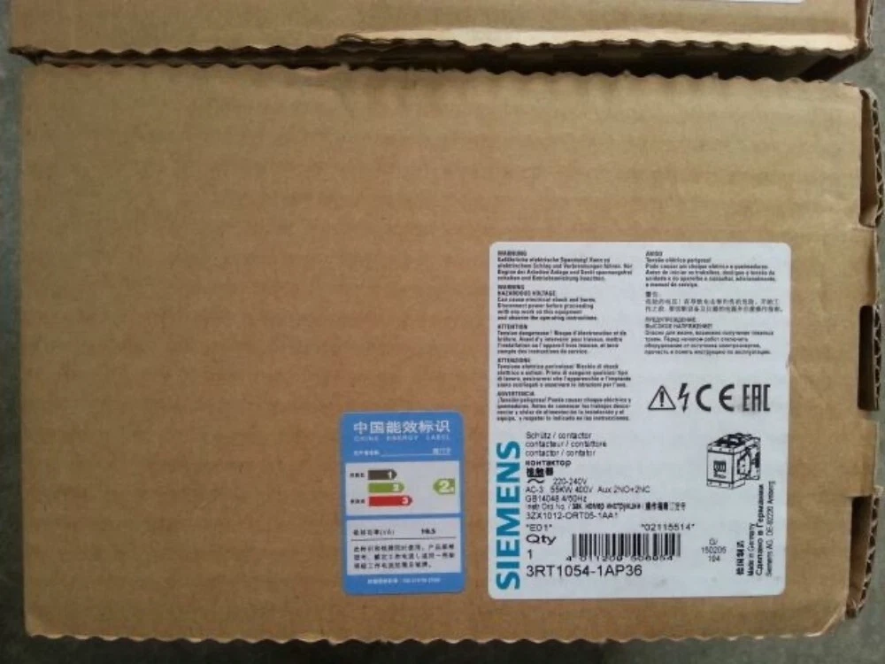 SIEMENS 3RT1054-1AP36 power contactor 1 3RT1054 1AP36 1768784848697