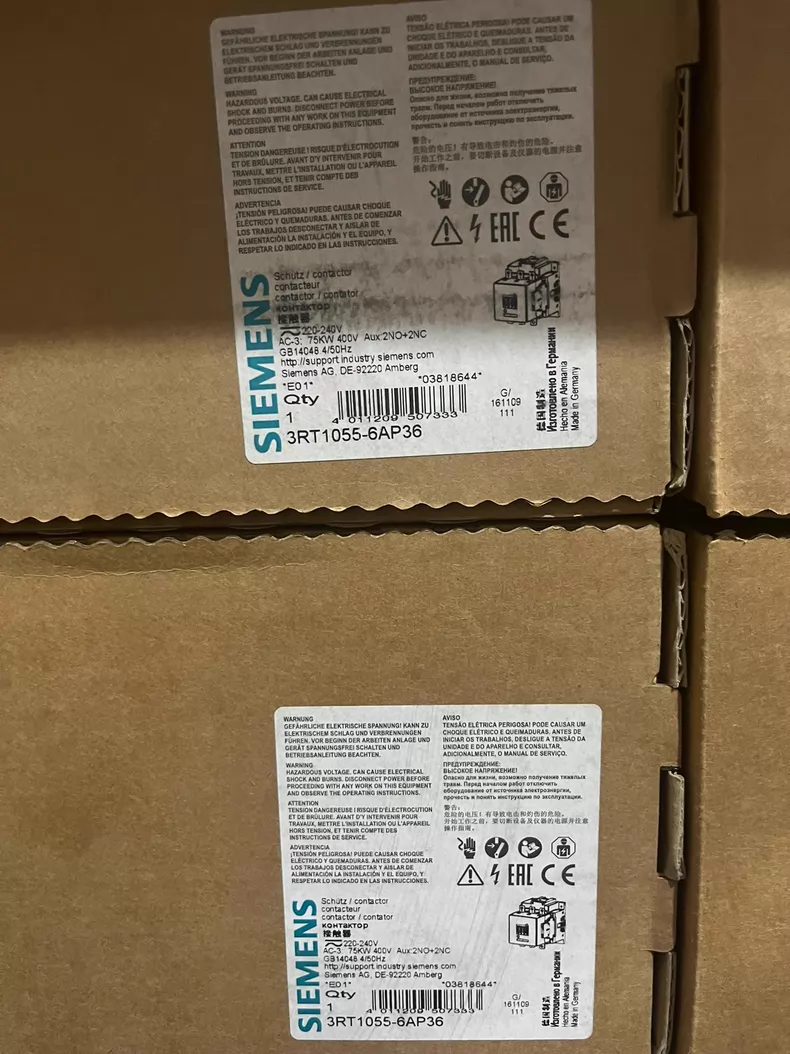 SIEMENS 3RT1055-6AP36 power contactor 1 3RT1055 6AP36 1774509619309
