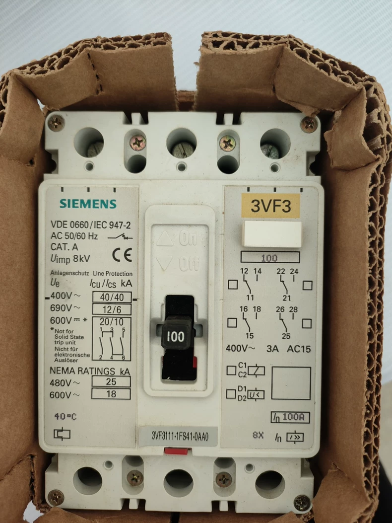 SIEMENS 3VF3111-1FS41-0AA0 CIRCUIT BREAKER 1 3VF3111 1FS41 0AA0 1774315898057