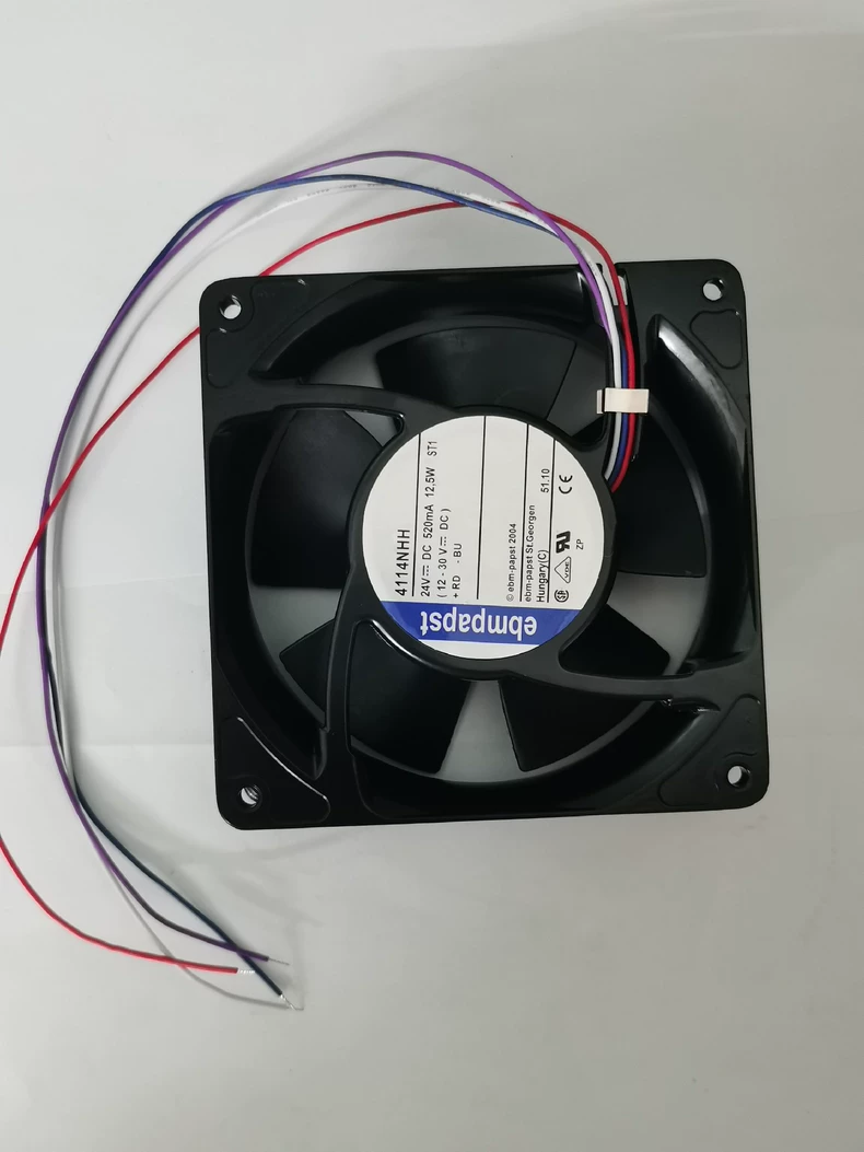 Ebmpapst 4114NHH Axial Fan 24VDC 12.5W 0.52A 120*120*38MM 2-Wires Cooling Fan 1 4114NHH 1768790930495
