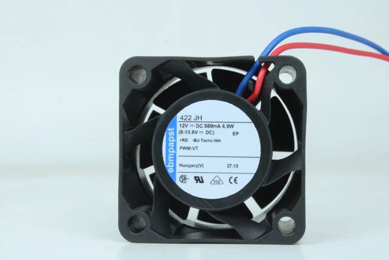 Ebmpapst 422JH Axial Fan DC 12V 6.9W 0.58A 40*40*28MM 54dBA Cooling Fan 2-wires 1 422JH 1768371758641