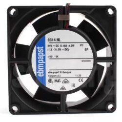 Ebmpapst 8314HL Axial Fan DC 24V 0.18A 4.3W 80*80*32mm 39.4CFM 2‑Wire Cooling Fan