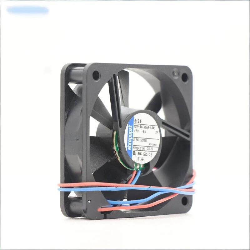 Ebm-papst 612F Axial Fan 12VDC 1.0W 83mA 60*60*15MM 2-wire Low-noise Cooling Fan 1 612F 1768552470288
