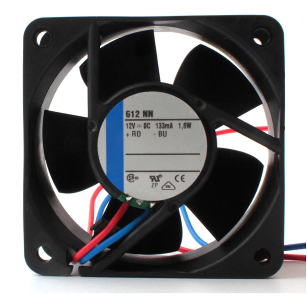 Ebmpapst 612NN Axial Fan DC 12V 133mA 1.6W 40m3/h 5000RPM 60*60*25MM Cooling Fan 1 612NN 1768371510523