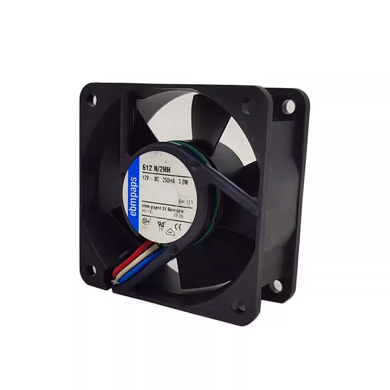 Ebmpapst 612N/2HH Axial Fan DC 12V 3W 60*60*25mm 250mA Inveter cooling fan 3pin 1 612N 2HH 1768198290989