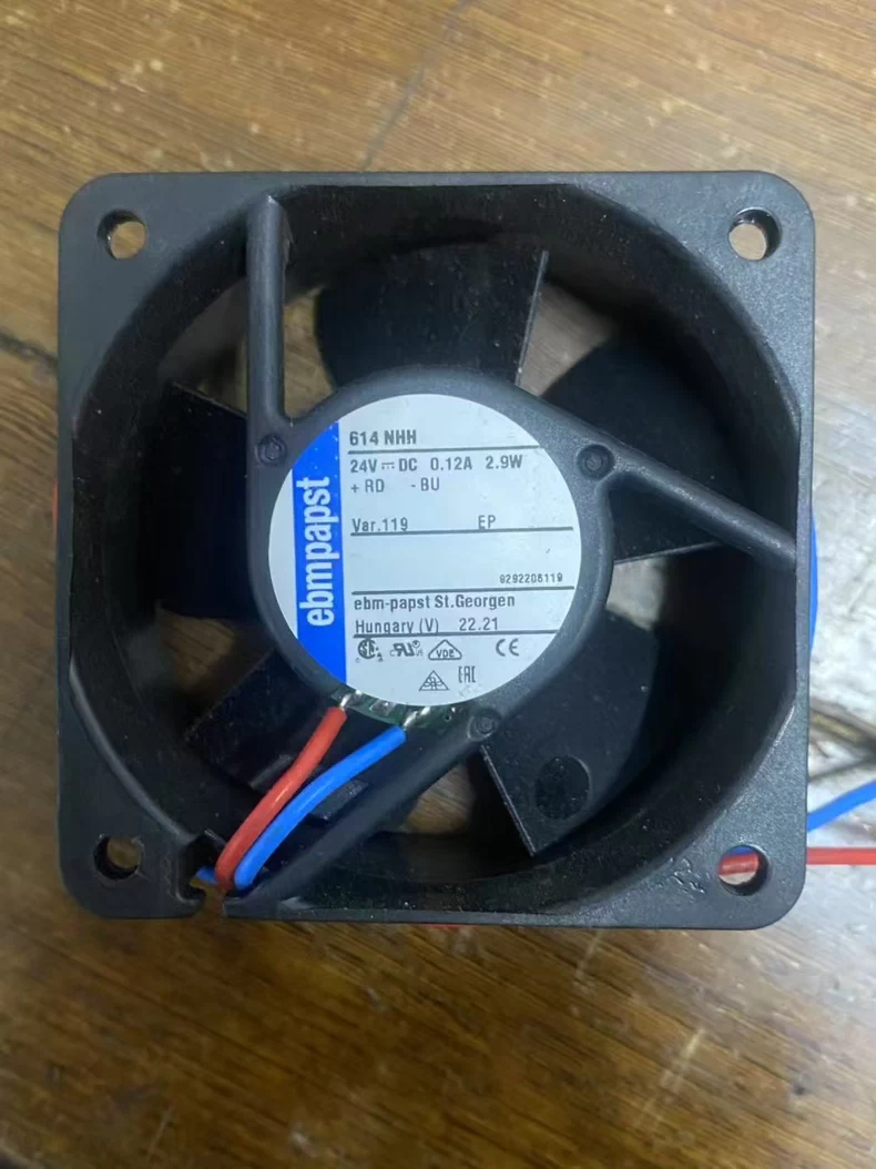 Ebmpapst 614NHH Axial Fan DC24V 3.0W 125mA 60*60*25MM 33CFM Inverter Cooling Fan 1 614NHH 1768551499797