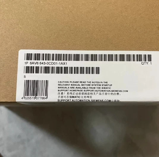 SIEMENS 6AV6643-0CD01-1AX1 TOUCH PANEL 1 6AV6643 0CD01 1AX1 1771901333255