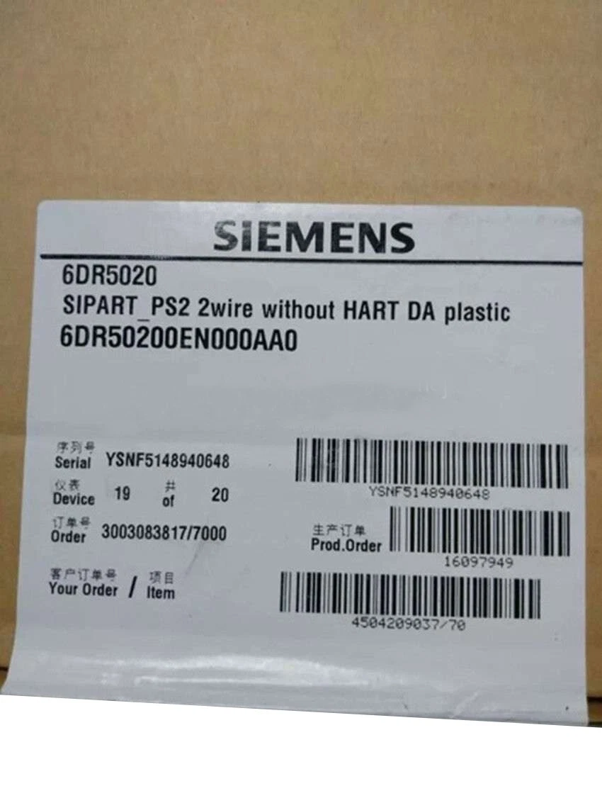 SIEMENS Valve Positioner 6DR5020-0EN00-0AA0 1 6DR5020 0EN00 0AA0 1768180140762