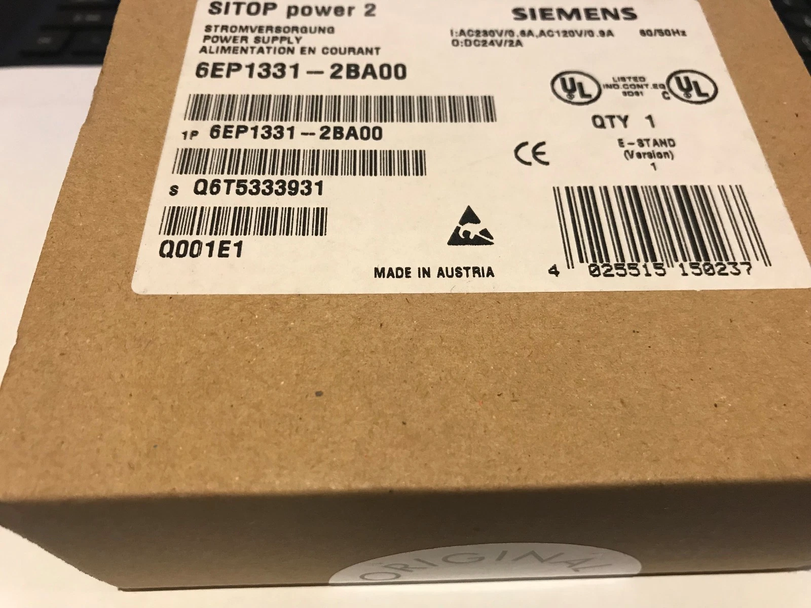 SIEMENS power supply 6EP1331-2BA00 1 6EP1331 2BA00 1768354449616