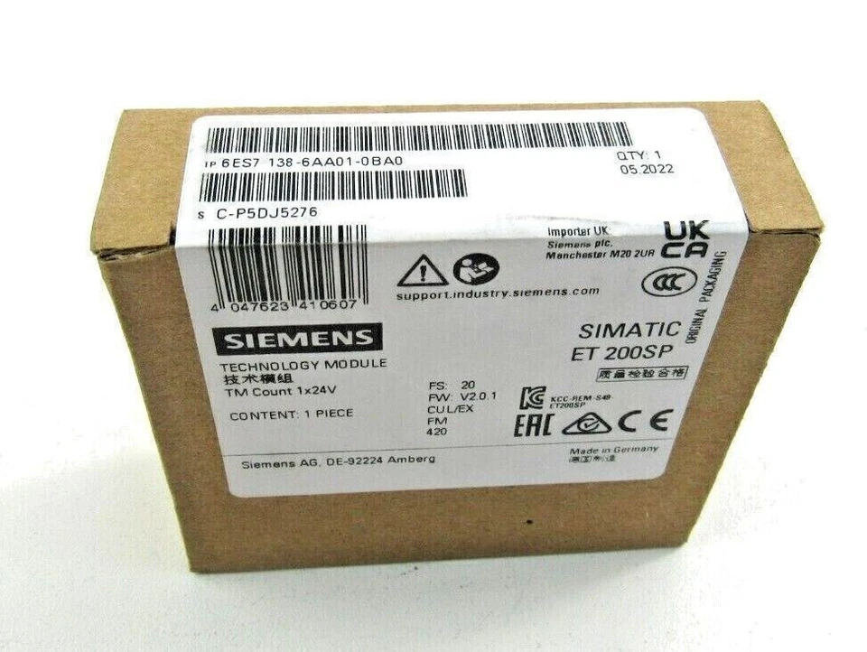 SIEMENS 6ES7138-6AA01-0BA0 Electronic module 1 6ES7138 6AA01 0BA0 1774342817383