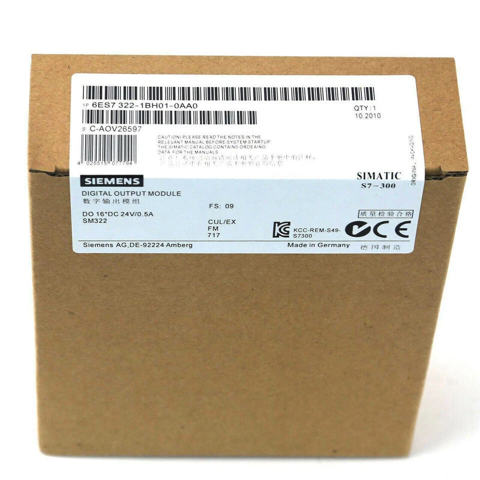 SIEMENS 6ES7322-1BH01-0AA0 Digital Output Module 1 6ES7322 1BH01 0AA0 1766624227466