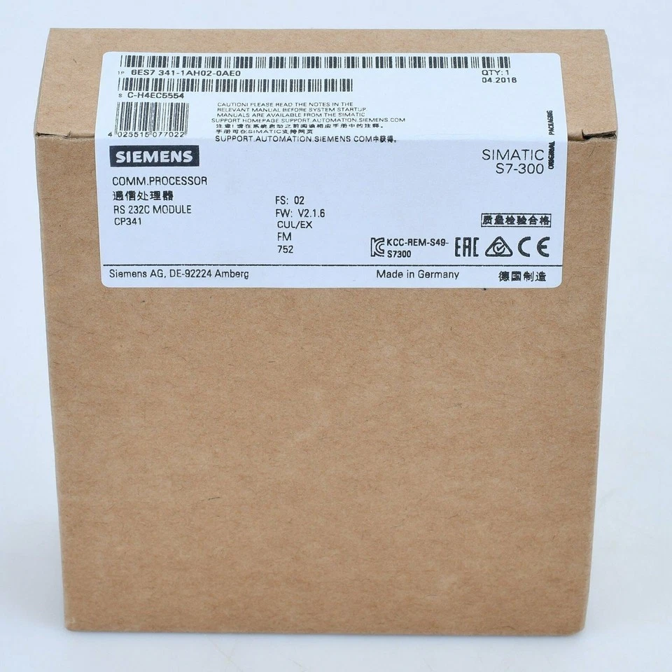 SIEMENS 6ES7341-1AH02-0AE0 module 1 6ES7341 1AH02 0AE0 1772159614174