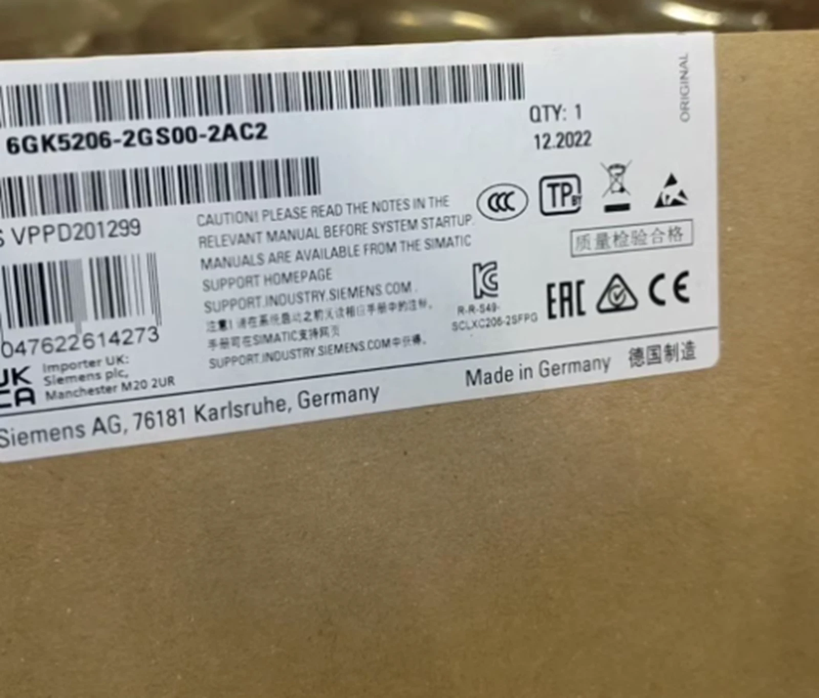 SIEMENS 6GK5206-2GS00-2AC2 IE Switch 1 6GK5206 2GS00 2AC2 1768357310672