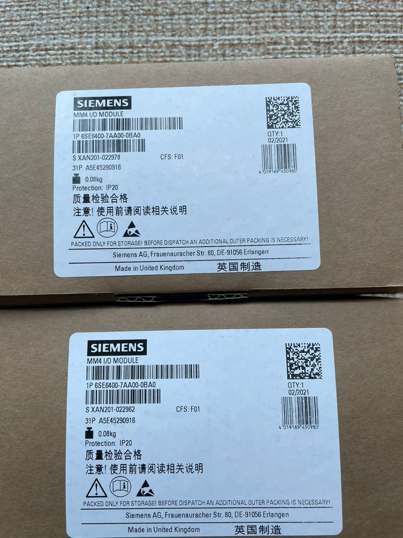 SIEMENS 6SE6400-7AA00-0BA0 I O Module 1 6SE6400 7AA00 0BA0 1773818046193