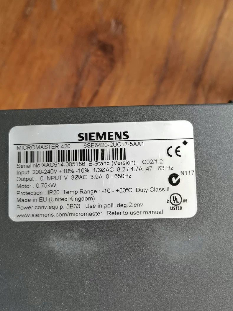 SIEMENS frequency converter 6SE6420-2UC17-5AA1 1 6SE6420 2UC17 5AA1 1770169858885