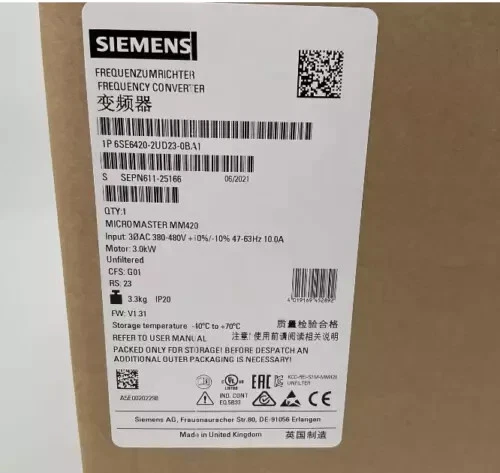 SIEMENS Inverter 6SE6420-2UD23-0BA1 1 6SE6420 2UD23 0BA1 1775013064049