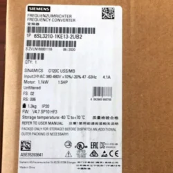 SIEMENS 6SL3210-1KE13-2UB2  rated power