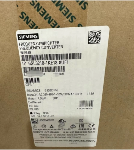SIEMENS SINAMICS G120C RATED POWER 6SL3210-1KE18-8UF1 1 6SL3210 1KE18 8UF1 1773366850505