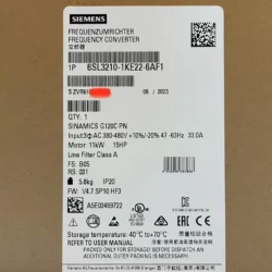 SIEMENS 6SL3210-1KE22-6AF1 RATED POWER