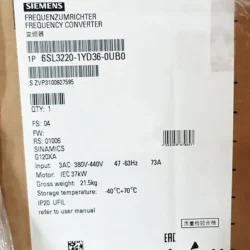 SIEMENS Inverter 6SL3220-1YD36-0UB0