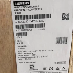 SIEMENS inverter 6SL3220-1YD52-0CB0