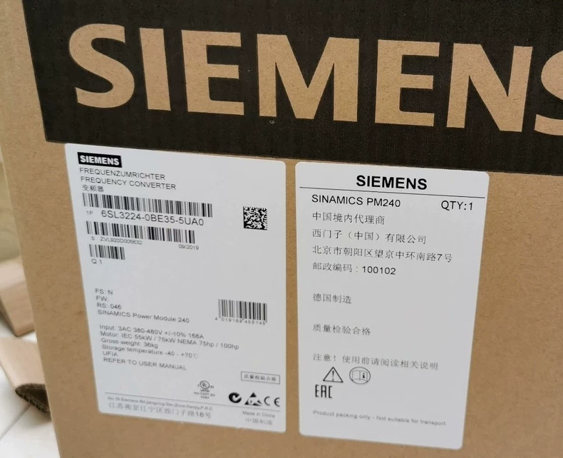 SIEMENS 6SL3224-0BE35-5UA0 G120 Power Module 1 6SL3224 0BE35 5UA0 1766368005286