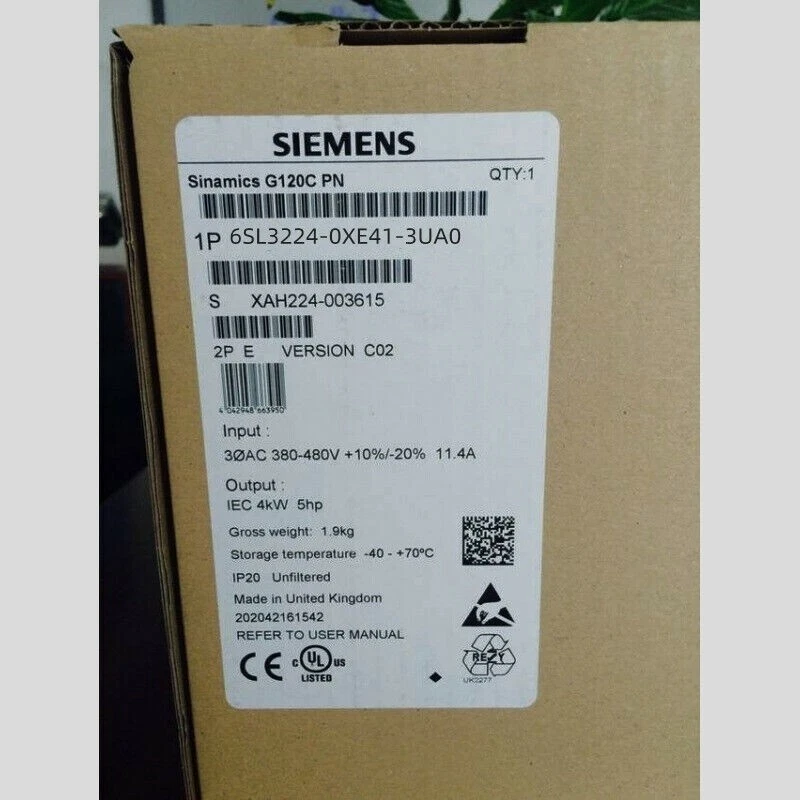 SIEMENS 6SL3224-0XE41-3UA0 6SL3 224-0XE41-3UA0 Power Module 1 6SL3224 0XE41 3UA0 1766367033068