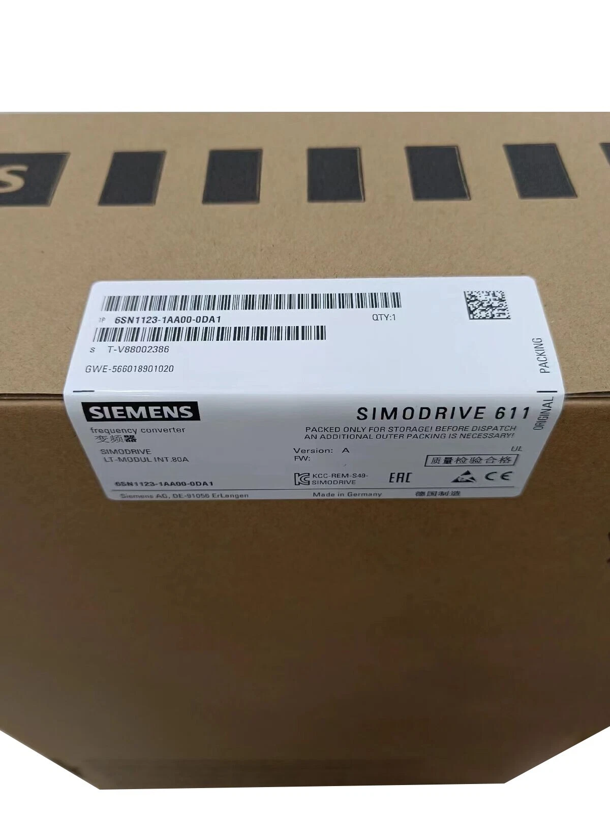 SIEMENS Power Module 6SN1123-1AA00-0DA1 1 6SN1123 1AA00 0DA1 1767764694505