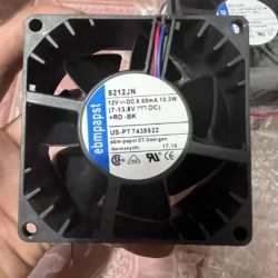 EbmPapst 8212JN 12V 10.3W 0.86A 80x80x38mm Axial Inverter Cooling Fan 2-Wire