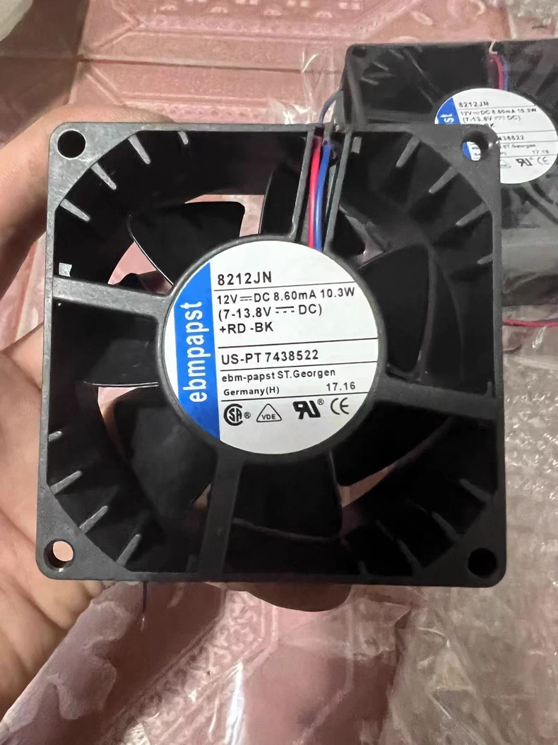 EbmPapst 8212JN 12V 10.3W 0.86A 80x80x38mm Axial Inverter Cooling Fan 2-Wire 1 8212JN 1768352718683