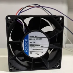 Ebmpapst 8214JH3 80x80x38mm DC 24V 26W 1.1A 2-Wire 112CFM Axial Cooling Fan