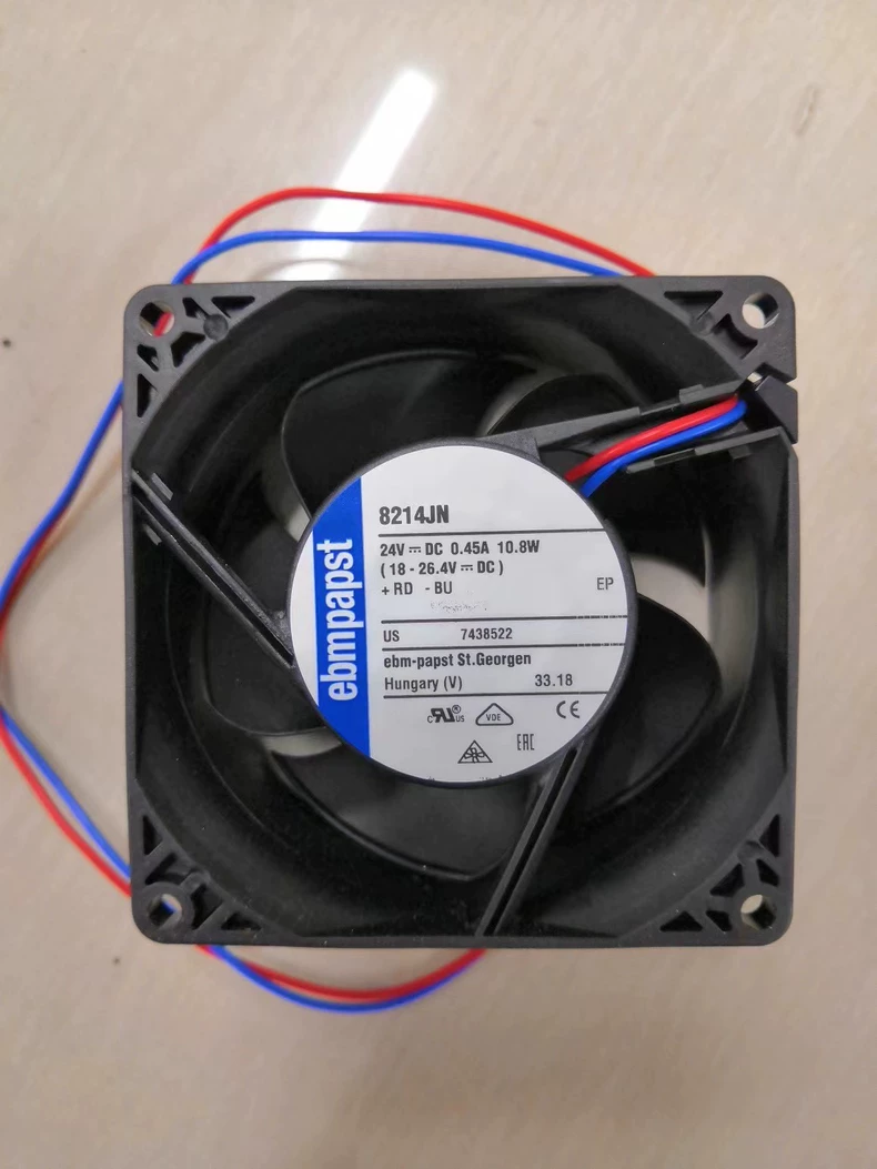 Ebmpapst 8214JN Axial Fan 24V 10.8W 0.45A 80x80x38mm 2‑Wire Inverter Cooling Fan 1 8214JN 1768547116507
