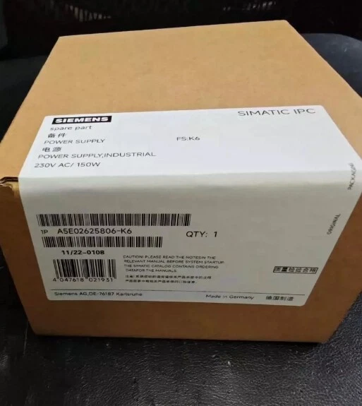SIEMENS POWER SUPPLY A5E02625806-K6 1 A5E02625806 K6 1768356095530