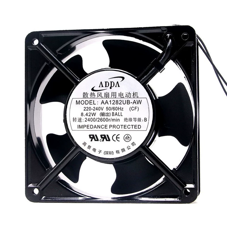 ADDA AA1282UB-AW Axial Fan AC 220/240V 0.17A 120*120*38MM High Speed Cooling Fan 1 AA1282UB AW 1768791154325